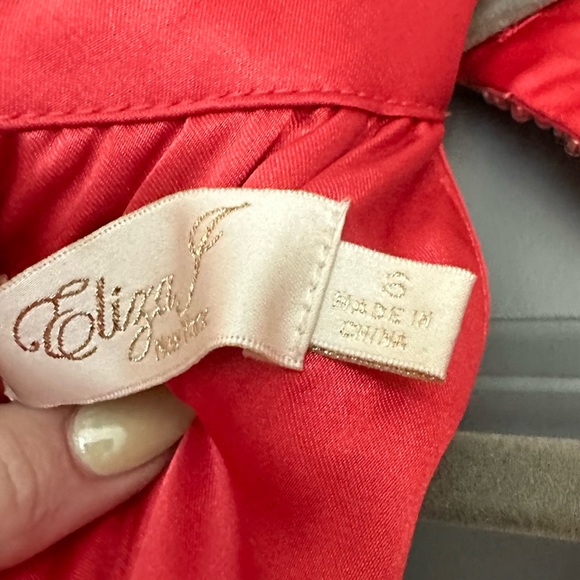 eliza f coral/red evening dress - Picture 2 of 4